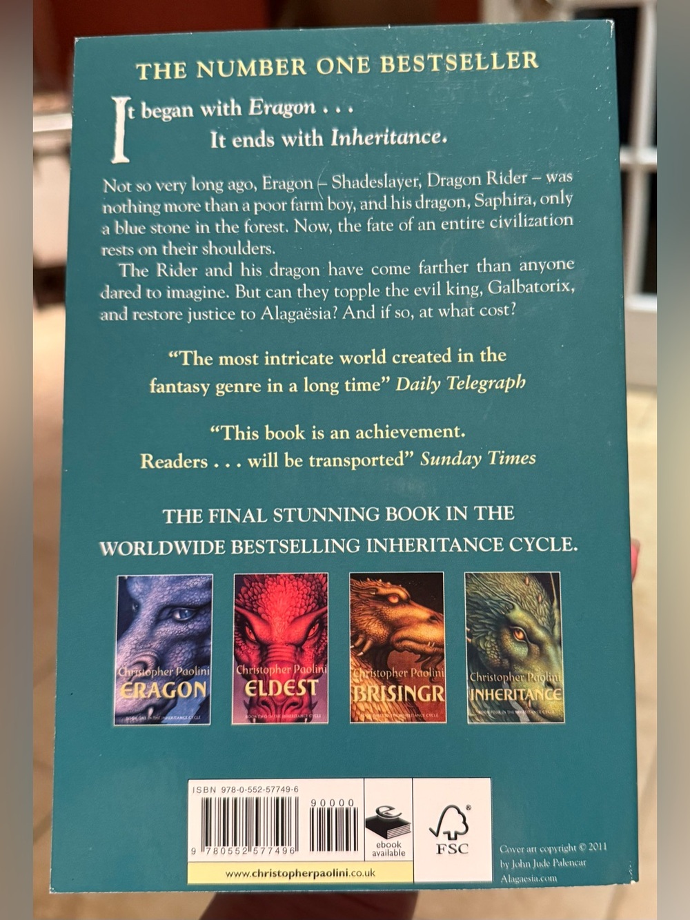 Inheritance (The Inheritance Cycle #4) Paperback Book - Picture 6 of 8
